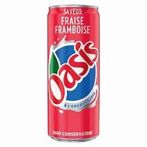 Pack de 24 canettes  Oasis fraise framboise , 33 cl